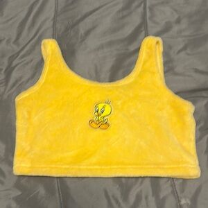 Warner Bros. Yellow Tweety Crop Top